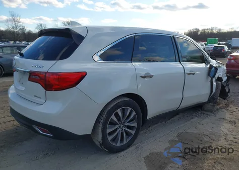 2016 Acura Mdx Technology Acurawatch Plus Packages/Technology Package из США, поврежденный, VIN 5FRYD4H49GB050492